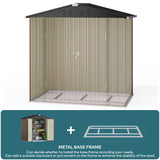 Lofka 6 x 4 FT Outdoor Shed for Storage Metal Garden Shed with Double Lockable Doors