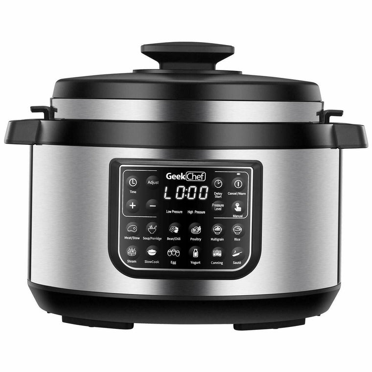 Geek Chef 12 in 1 Electric 8 Quart Oval Pressure Cooker Pot with LCD