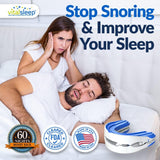 VitalSleep Anti-Snoring Mouthpiece + Sleep Mask, Custom Adjustable Jaw Positioning, USA Made & FDA Cleared Snoring Solution, BPA-Free, Comfortable Fit