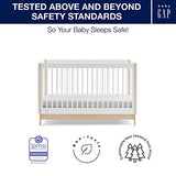 GAP babyGap Tate 4-in-1 Convertible Crib – Greenguard Gold Certified, Bianca White/Natural