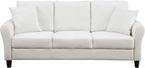 SZLIZCCC Cream Velvet Sofa Three Seater Couch??78 inches Long Sofas,Soft Sitting Sofa??Couches for Living Room, Apartment, Bedroom