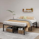 Metal Bed Frame Full Size – 14 Inch Heavy-Duty Full Platform Bed Frame No Box Spring Needed, Easy Assembly, Noise-Free, Sturdy Mattress Foundation, Underbed Storage Space