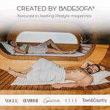 SAUNASOFA? Sauna Mat & Pillow Set ?C 2 Seater Sauna seat Cushion with Pillow ?C Heat-Resistant Sauna kit for Infrared & Finnish saunas in Grey