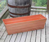 ACHLA DESIGNS Copper Plated Large Flower Box with Black Railing Clamp Brackets, 35.5 Window Box Planter